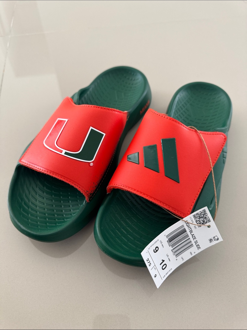 Adidas UMiami Logo Slide Sandals